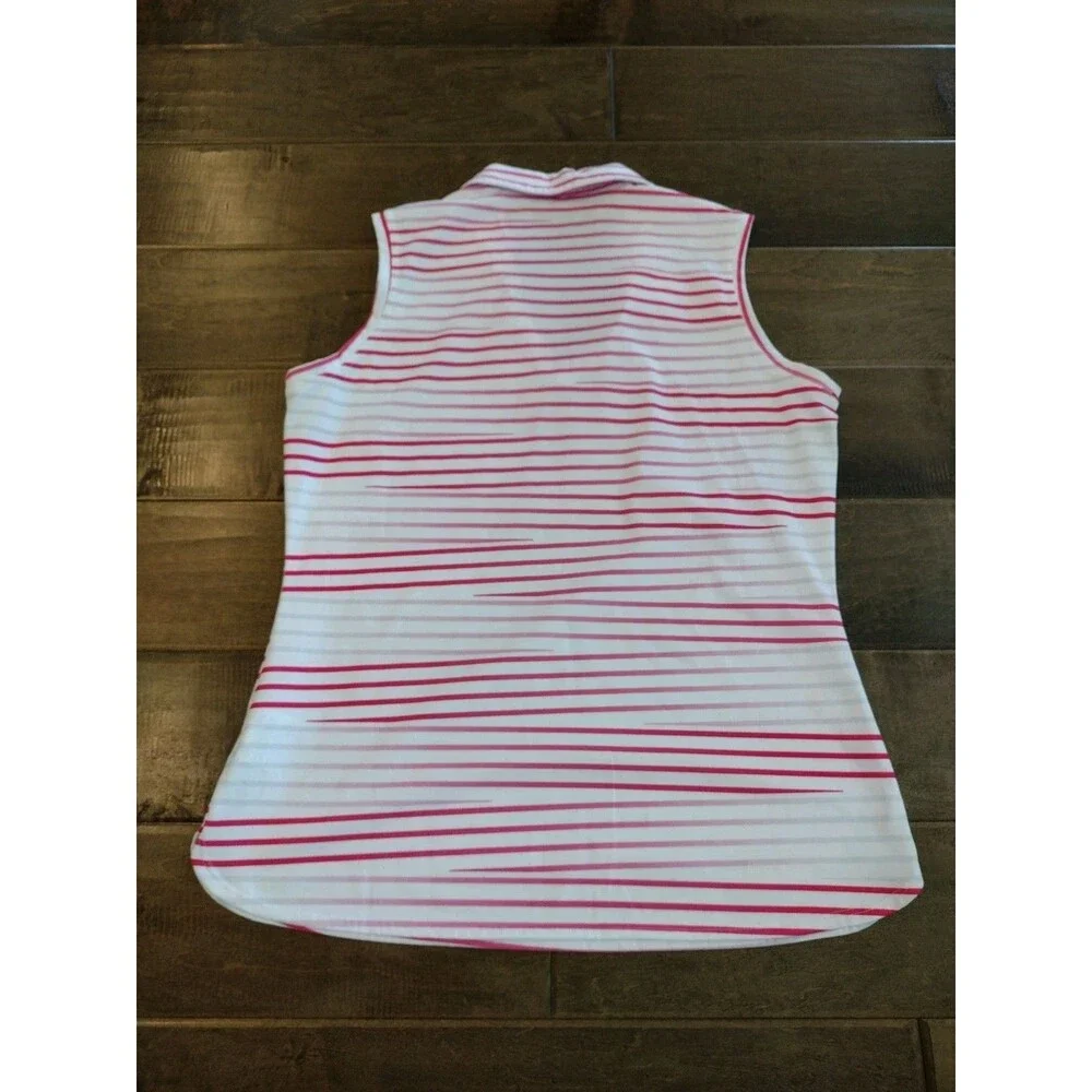 NIKE GOLF Women's Tour Performance white pink Polo Collared sleeveless top M